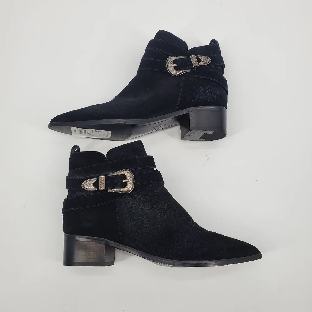 Marc Fisher black suede MLYandi bootie women's size 8 new